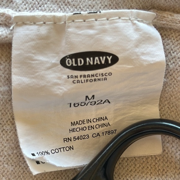 Old Navy cream print cotton sweater, size M - Picture 7 of 8